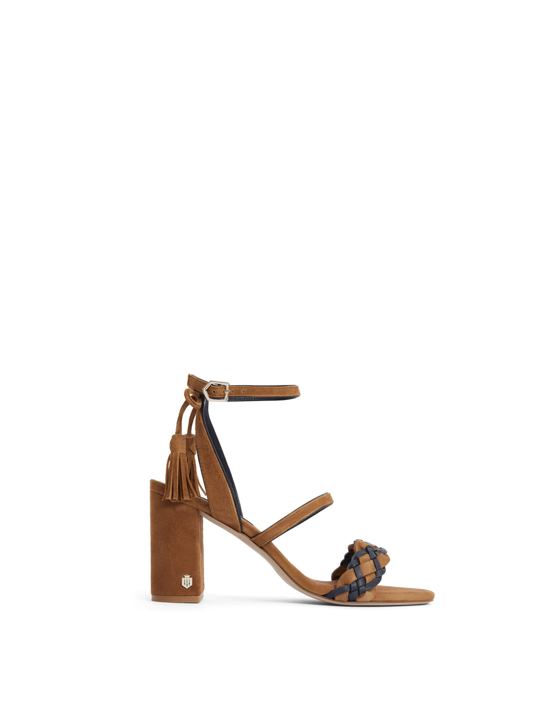 Tuscany Heel - Tan & Navy - Shoes