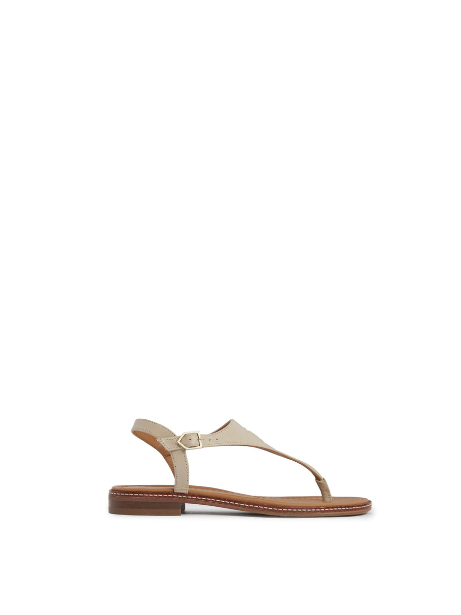 The Vienna - Women's Flat Sandal - Stone Leather