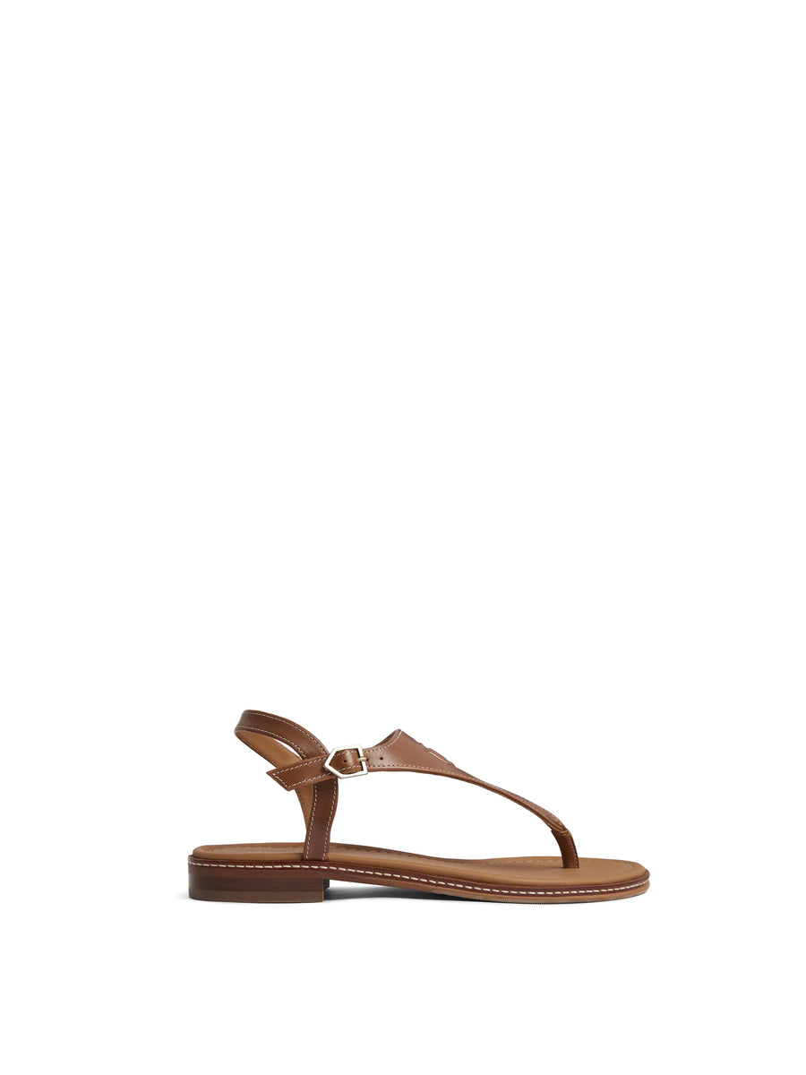 The Vienna - Women's Flat Sandal - Tan Leather