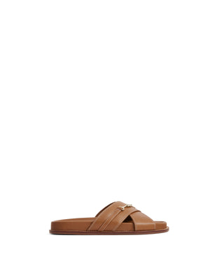 The Southwold - Women's Footbed Sandal - Tan Leather