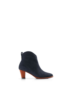The Regina Ankle Boot - Navy & Tan
