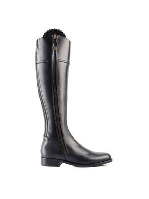 The Regina - Women's Tall Boot - Black Leather, Regular Calf