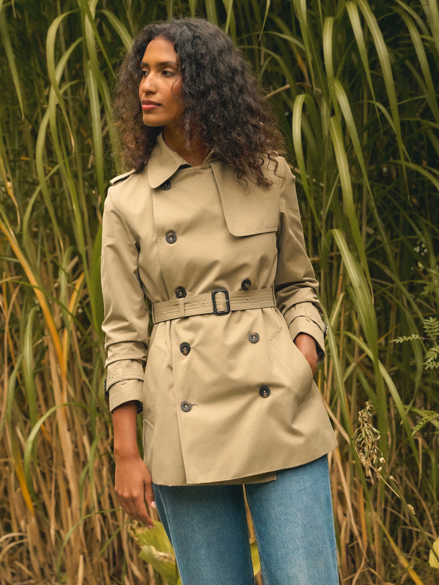The Bonnie - Women's Trench Coat - Pebble