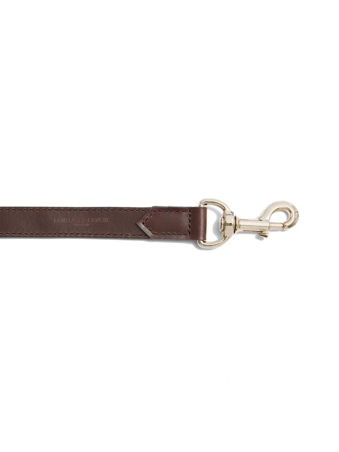 Fitzroy Wide Dog Lead - Mahogany Leather - Outdoor