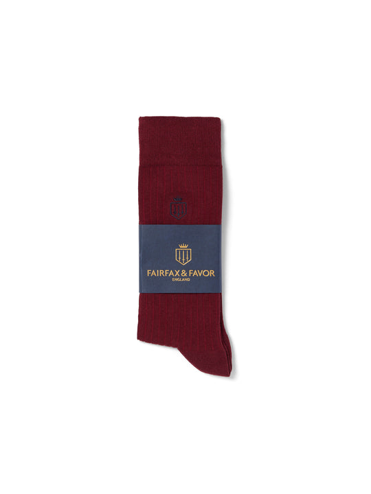 Signature Men's Socks - Burgundy | Fairfax & Favor Signature Men's Socks - Burgundy | Fairfax & Favor
