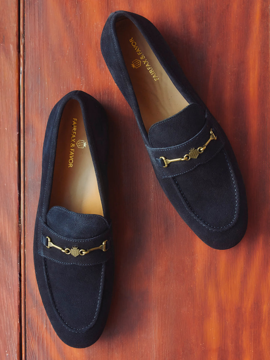 The Cambridge - Men's Loafers - Navy Suede