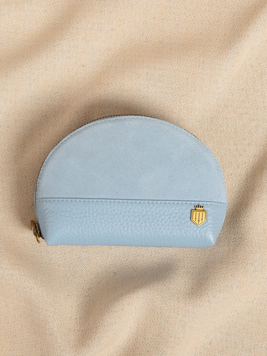 The Chiltern - Women's Coin Purse - Sky Blue Suede