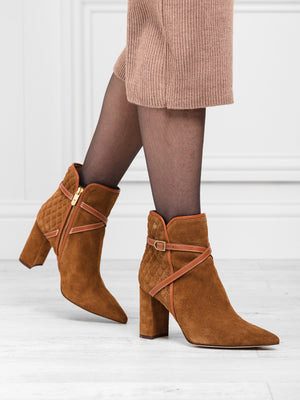 The Chiswick - Quilted Tan Suede