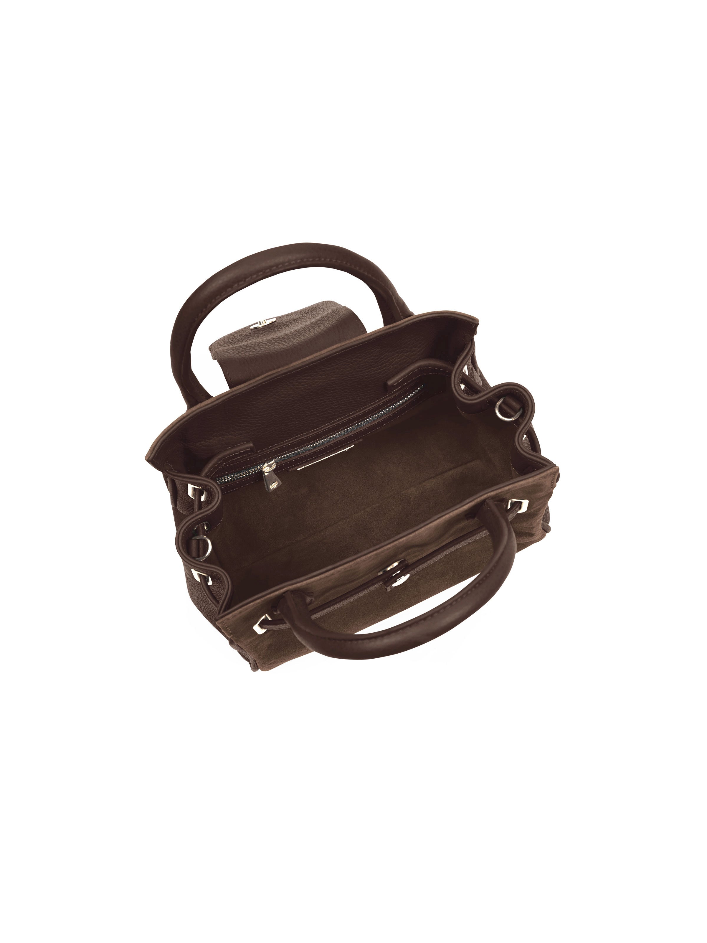 Mini Windsor - Women's Handbag - Chocolate Suede | Fairfax & Favor