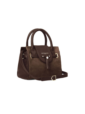 The Windsor - Women's Mini Handbag - Chocolate Suede