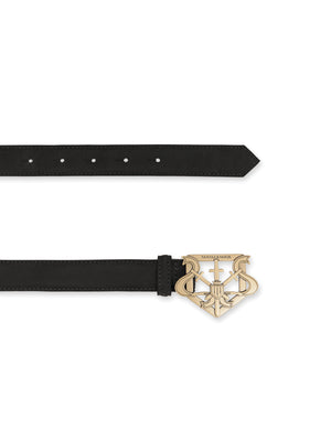 The Clarence Belt - Black Suede