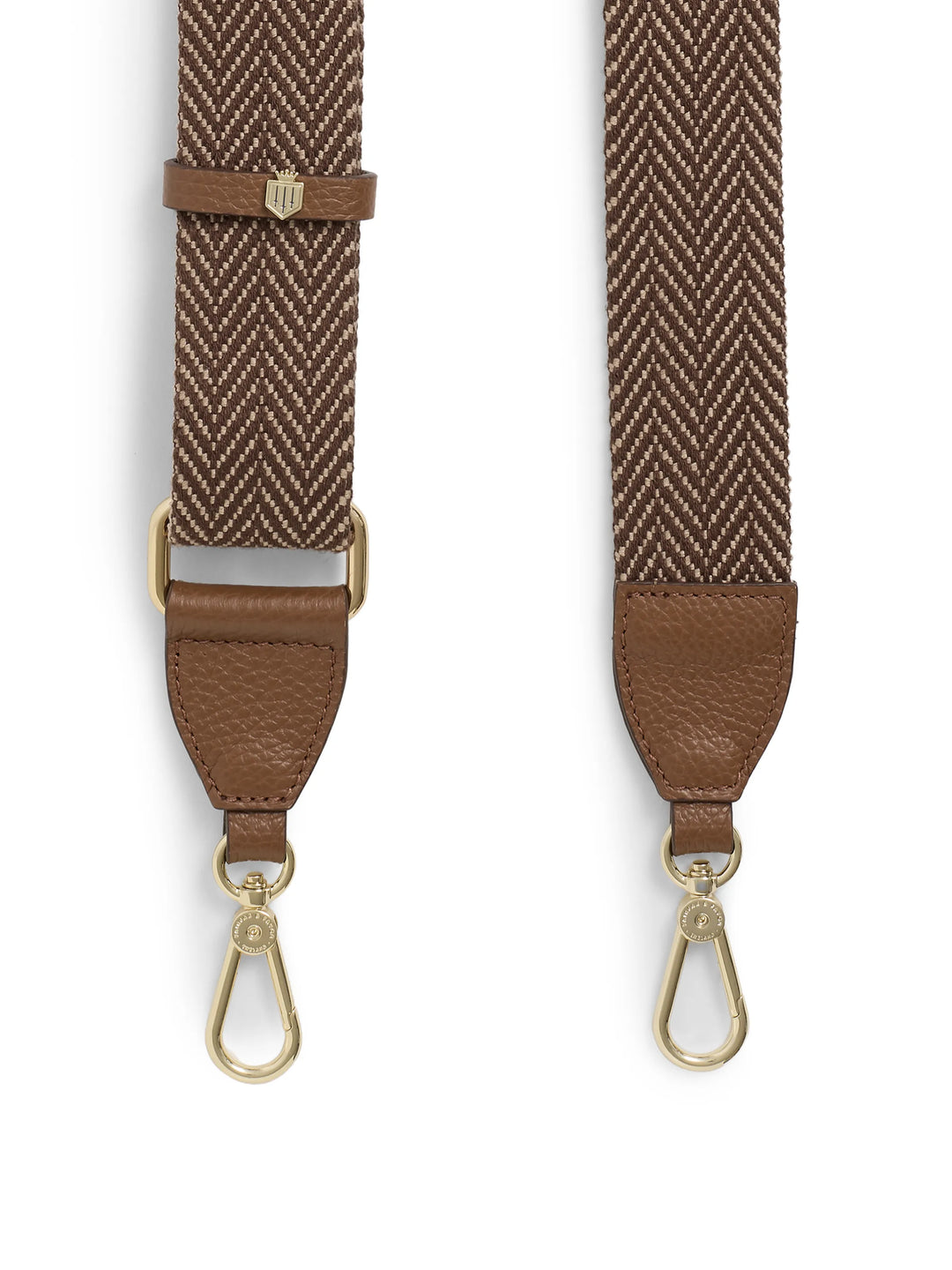 Signature Chevron Webbing Strap - Chocolate - Other