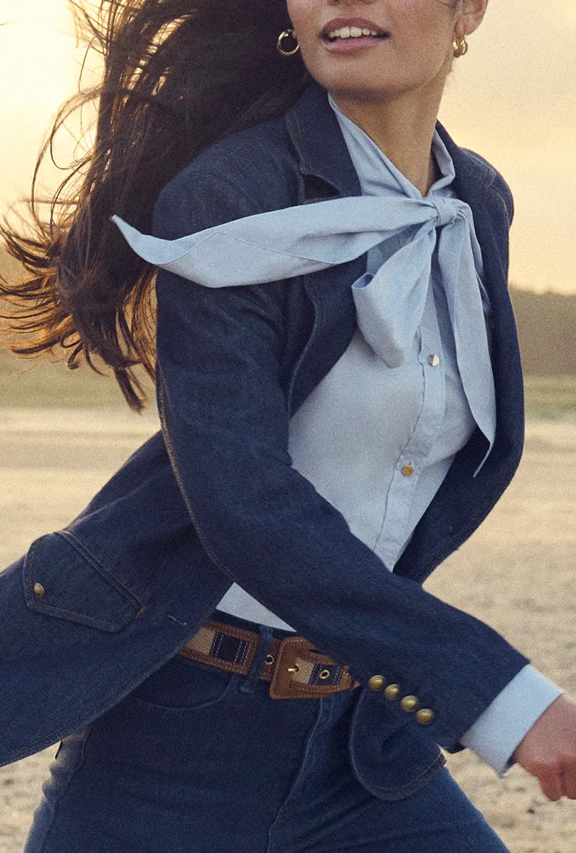The Beatrice - Women's Blazer - Indigo Denim