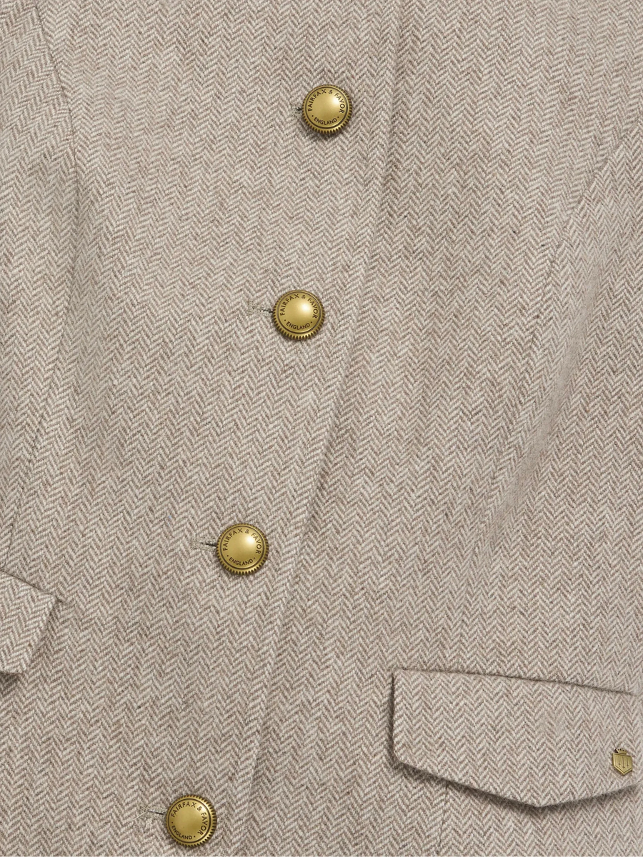 The Eleanor - Women's Waistcoat - Almond Herringbone