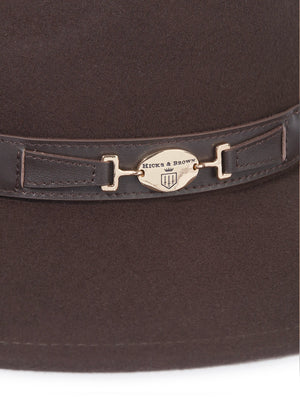 Hicks and Brown Orford Fedora Charcoal Ribbon HBORCG