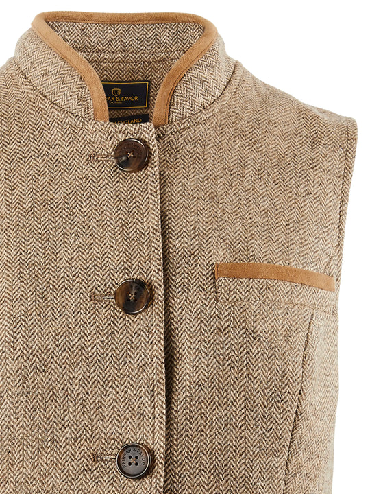 Herren Heritage Kariert Moosgrün Weste, Tweed, Geschneidert Herren Heritage Kariert Moosgrün Weste, Tweed, Geschneidert