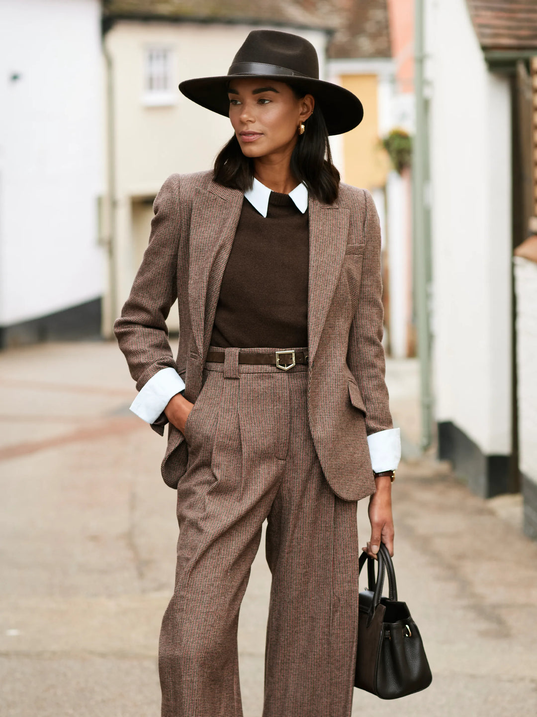 Hicks & Brown Halesworth - Wool Fedora Brown - Soft Accessories