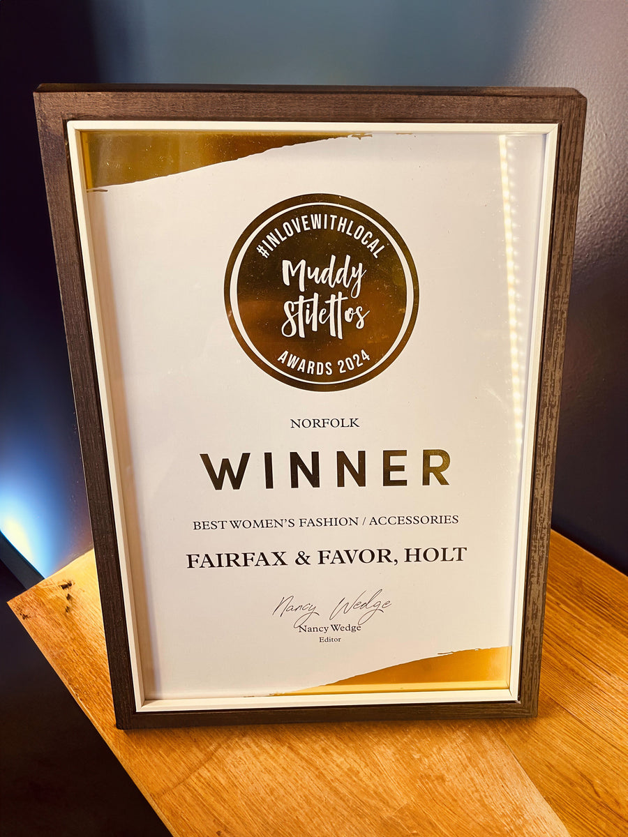 May 2024: Our Holt Store has won the Muddy Stilettos Award for "Best Women's Fashion and Accessories". Huge Congratulations to the team!