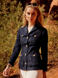 Savannah Safari Jacket - Navy Cotton Drill