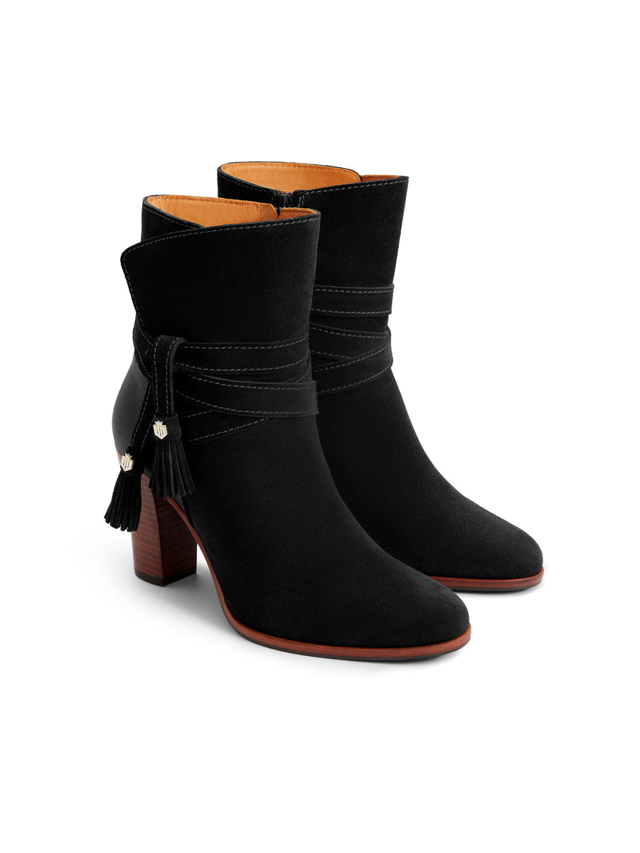 The Dorset - Women's Ankle Boots - Black Suede