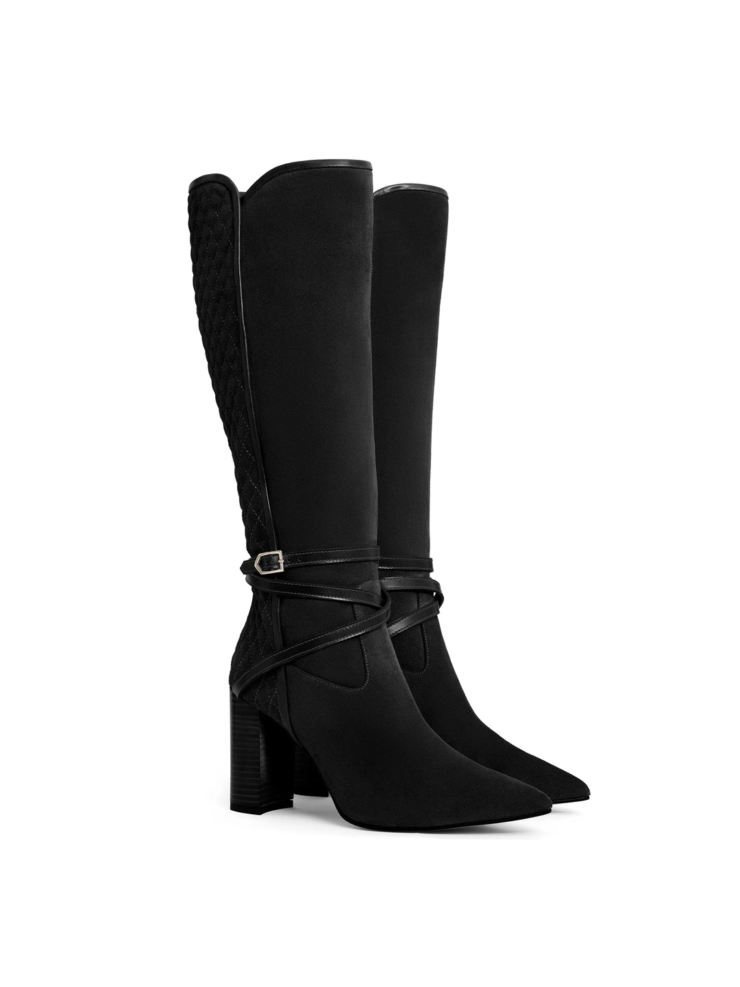 Knee High Chiswick - Black Suede - Tall Boots