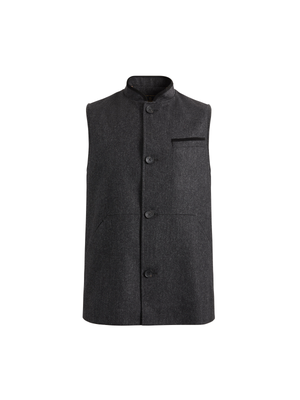 The Edward - Men's Gilet (Vest) - Charcoal Herringbone