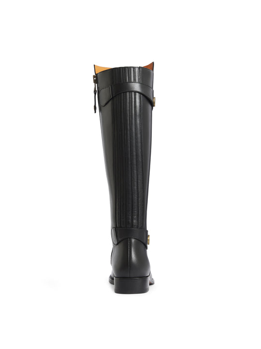 Flat Upton - Women's Knee-High Boots - Black Leather Flat Upton - Women's Knee-High Boots - Black Leather