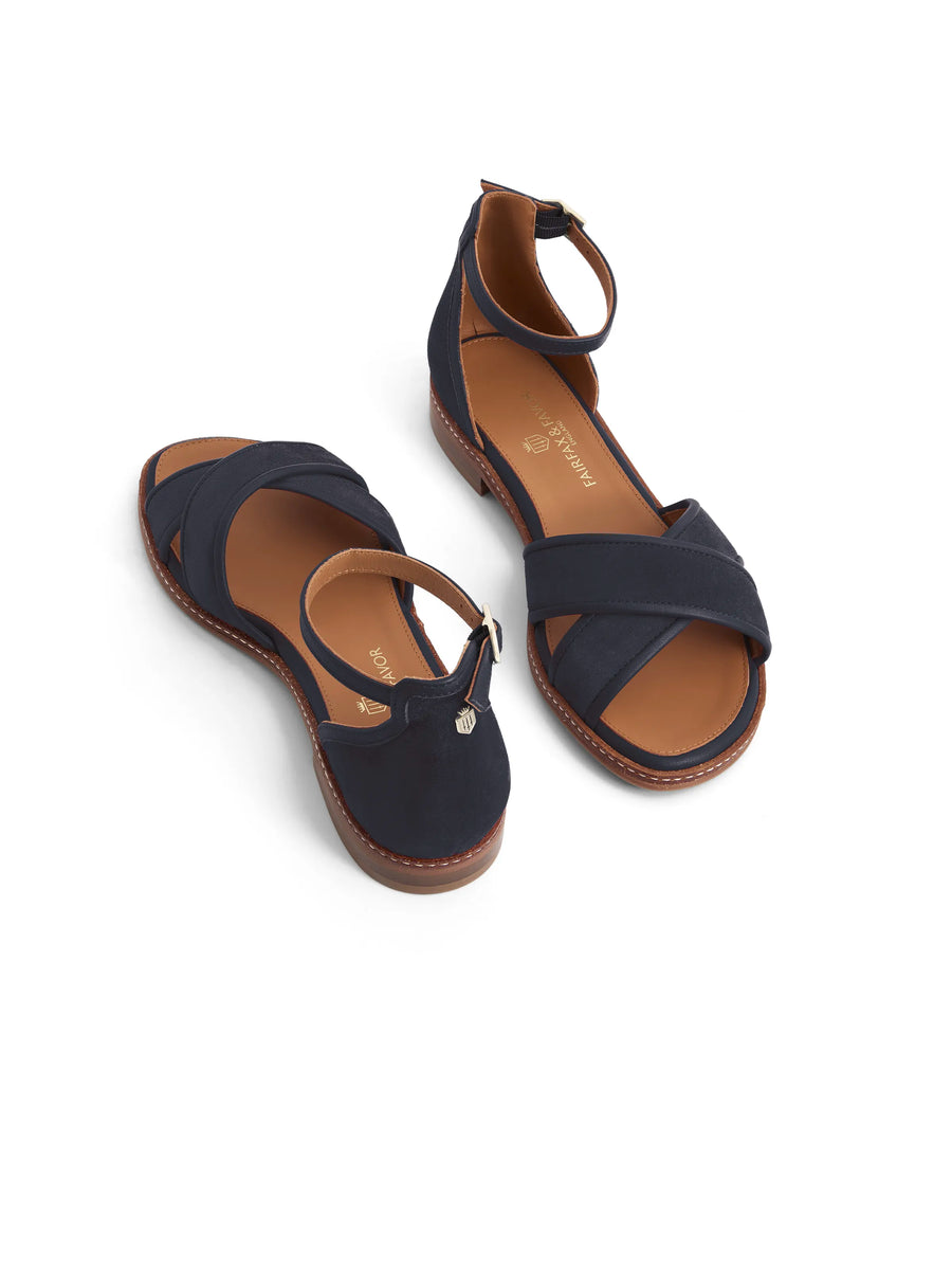 Valencia - Women's Sandals - Navy Suede