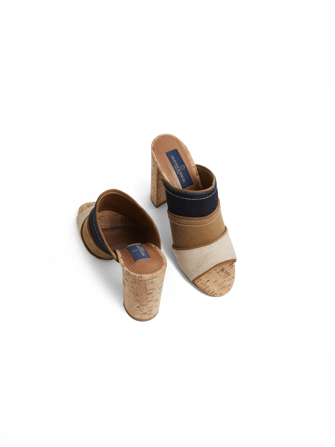 Santorini Heeled Mule - Tri-Colour - Shoes