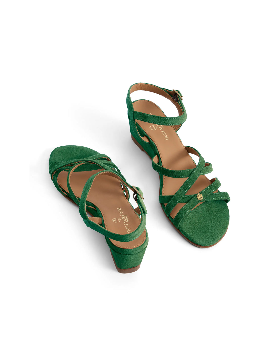 St Ives Wedge - Clover Green Suede - Sandals