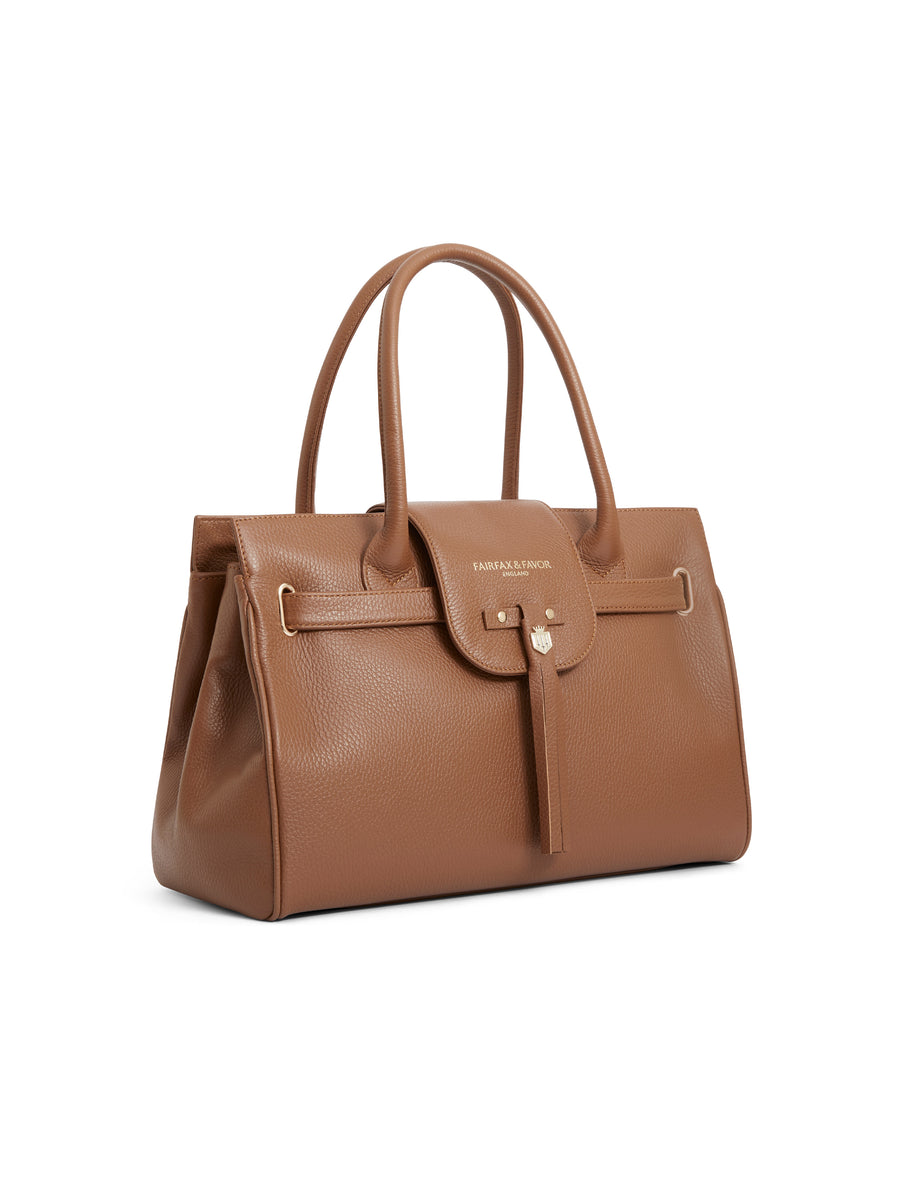 The Windsor Handbag - Tan Pebbled Leather