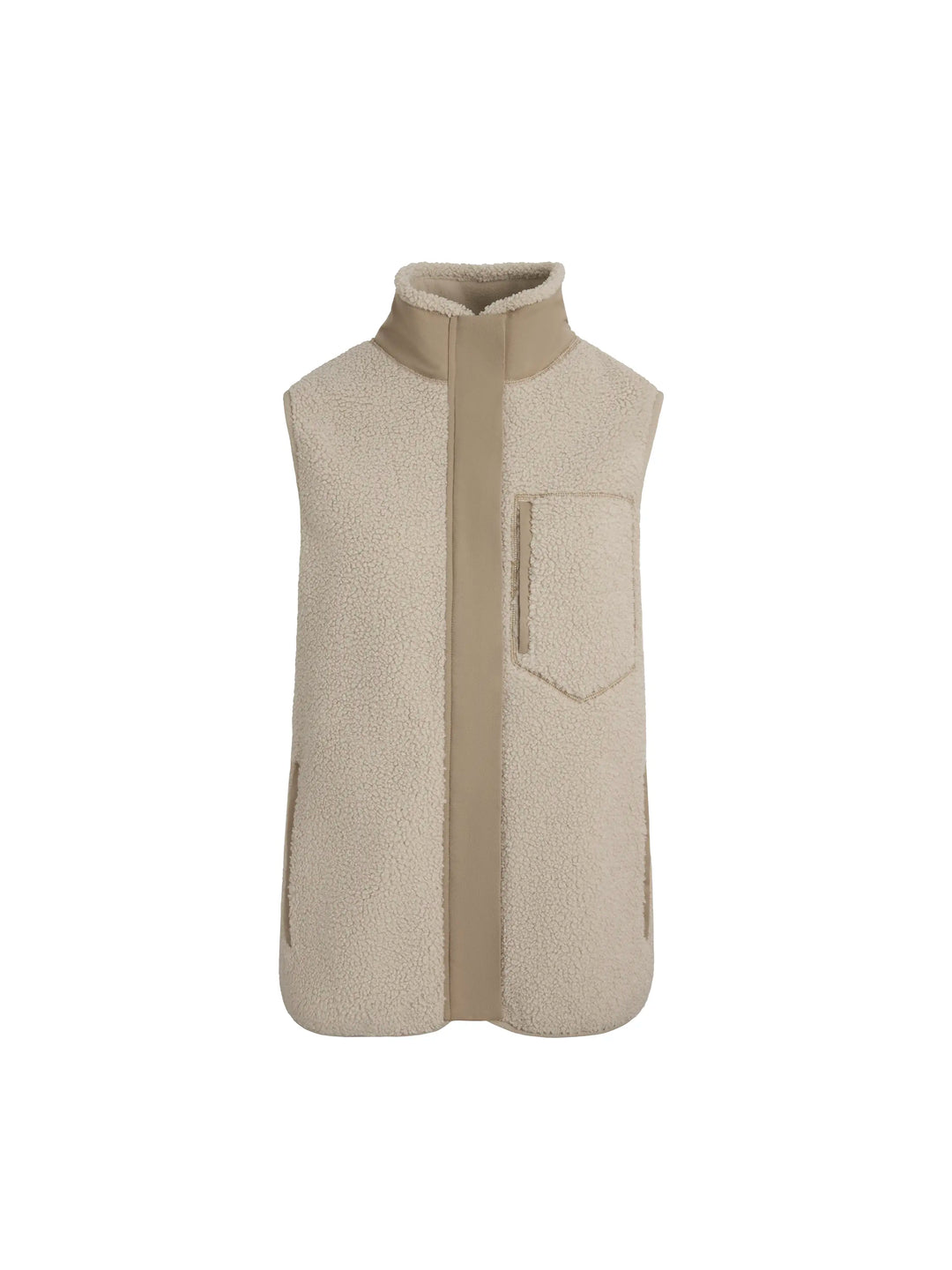 Agnes Fleece Gilet - Ecru - Jackets