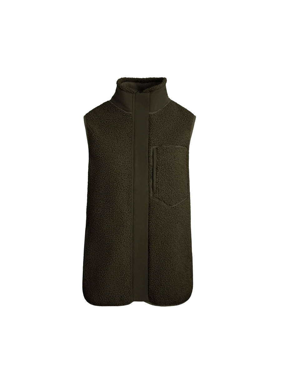 The Agnes - Women's Fleece Gilet - Khaki