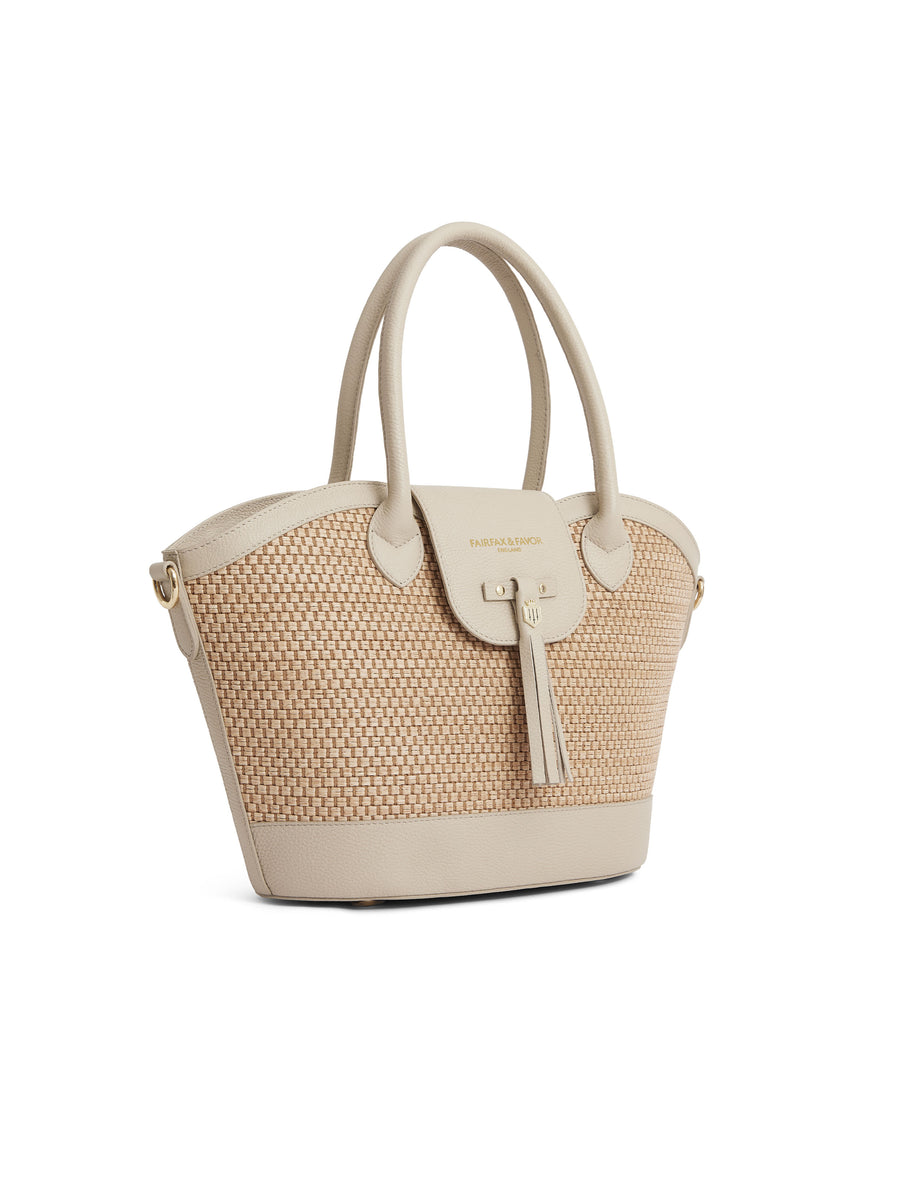 The Windsor - Women's Basket Bag - Stone Leather