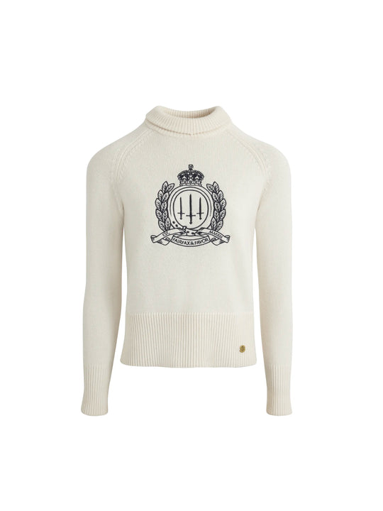 Anna Women's Jumper Ecru Wool Cashmere Fairfax Favor