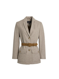 Eloise Jacket - Almond Herringbone