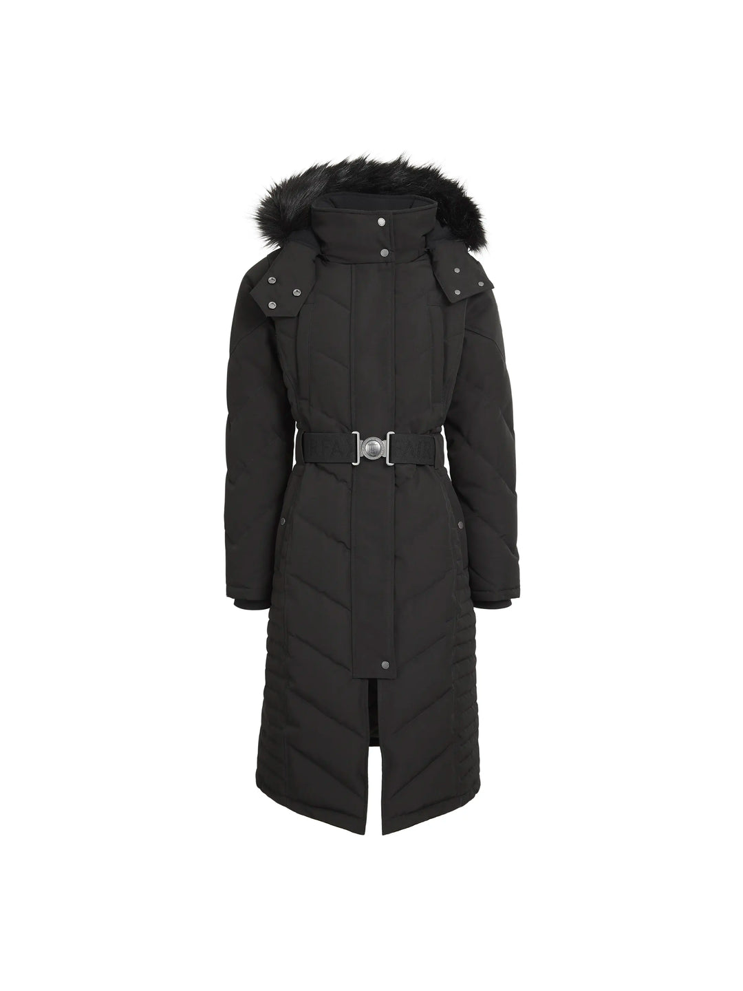 Charlotte Padded Longline Coat - Black - Coats
