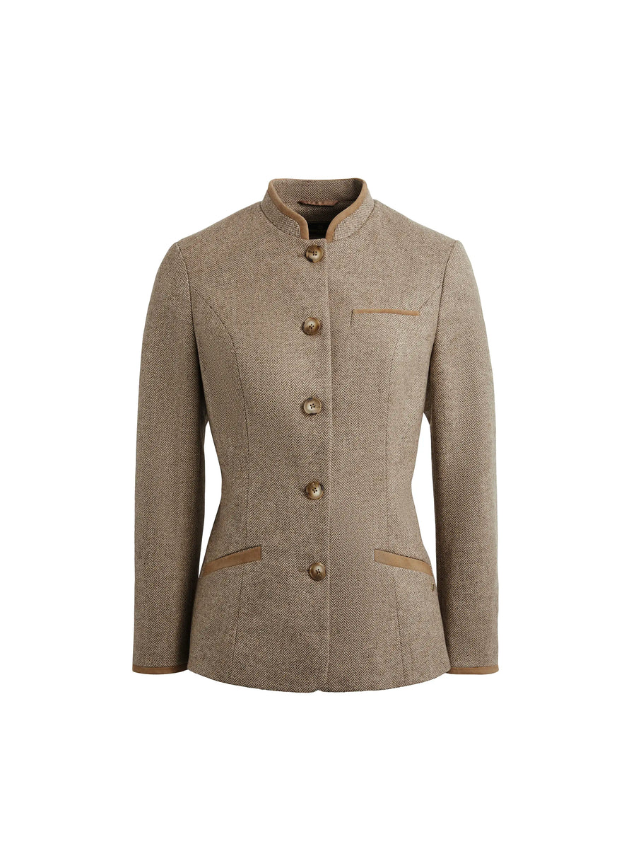 The Madeline - Women's Jacket - Taupe Herringbone