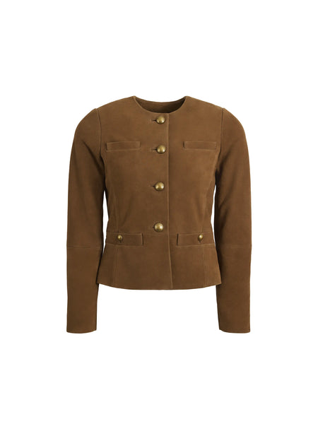 Penelope - Women's Jacket - Tan Suede | Fairfax & Favor