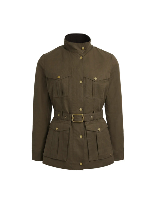 Sadie Women's Jacket Khaki Wax Cotton Fairfax Favor