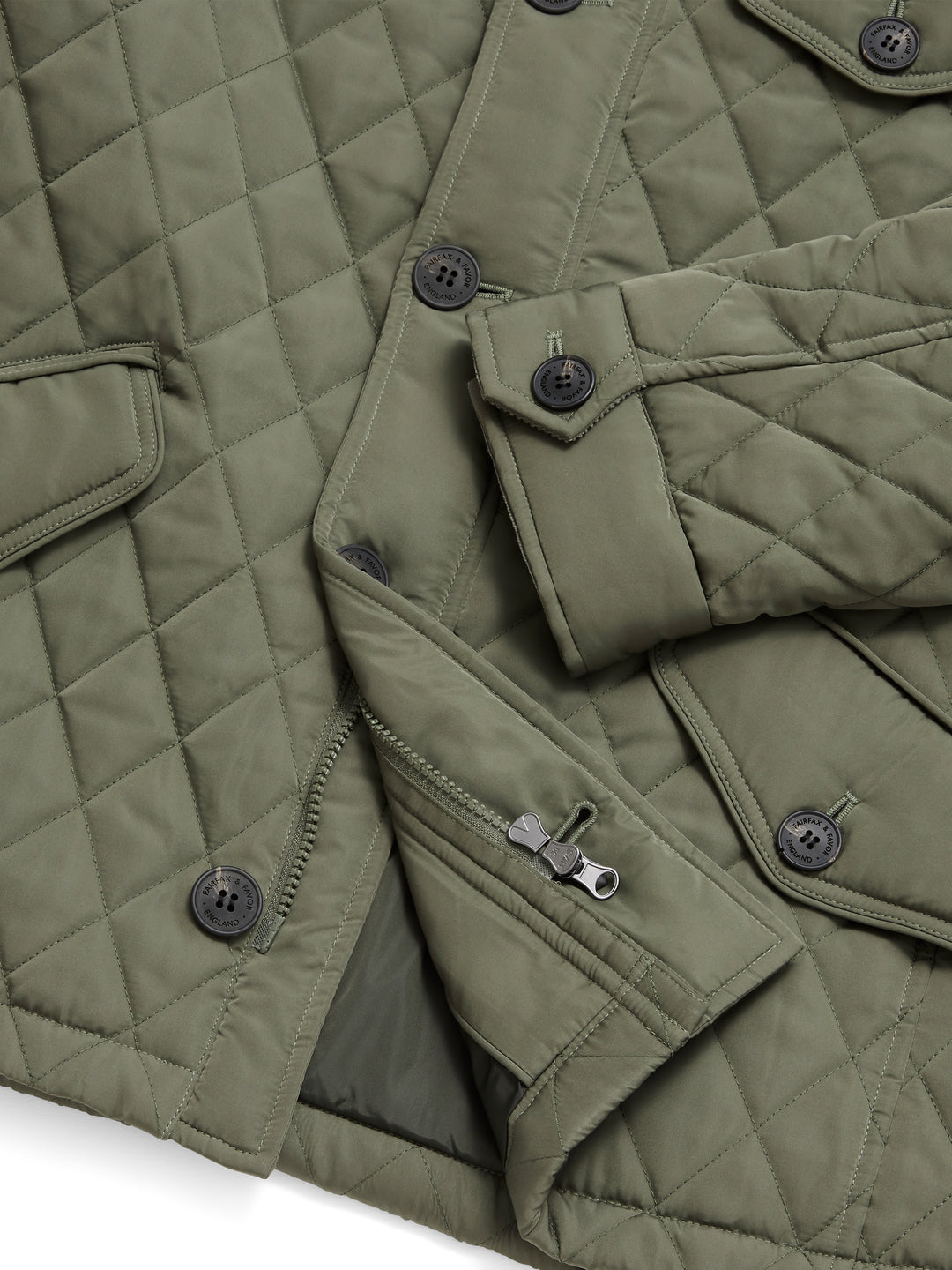 George Quilted Jacket - Sage - Jackets