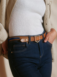 Hampton Belt - Tan & Navy