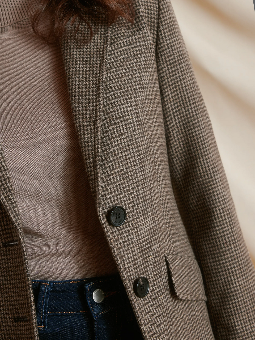 Hazel - Houndstooth Brown - Blazers