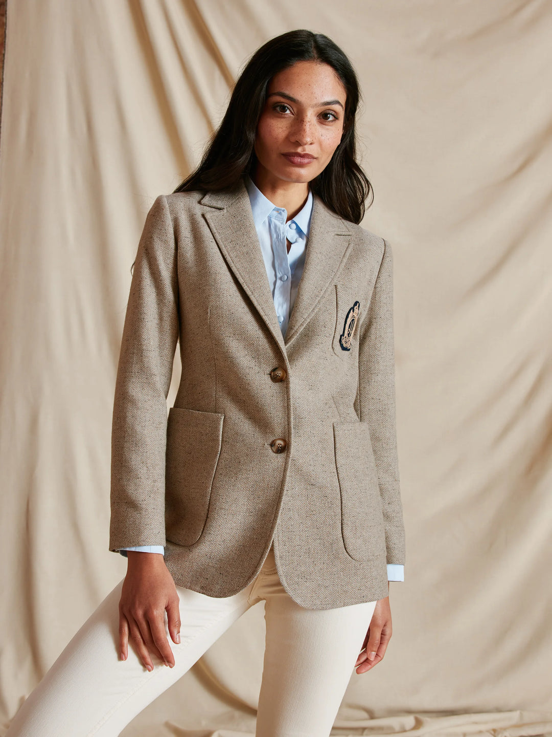 Henrietta Blazer - Thunder Herringbone - Blazers