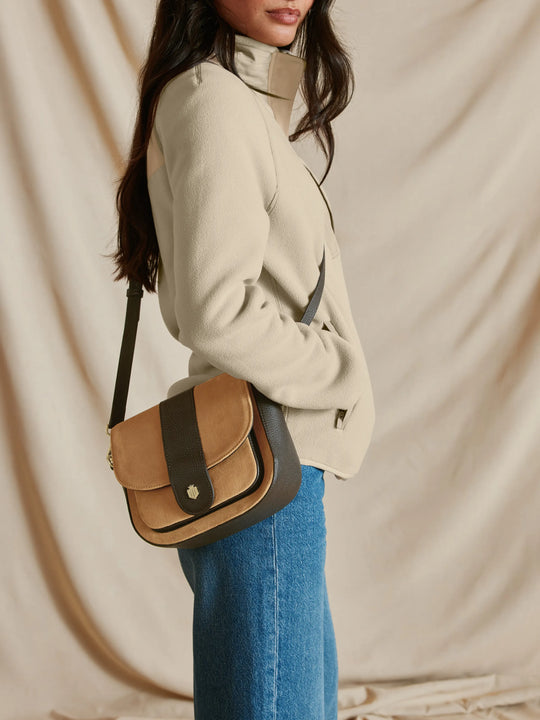 Highcliffe - Women's Saddle Bag - Tan Suede | Fairfax & Favor