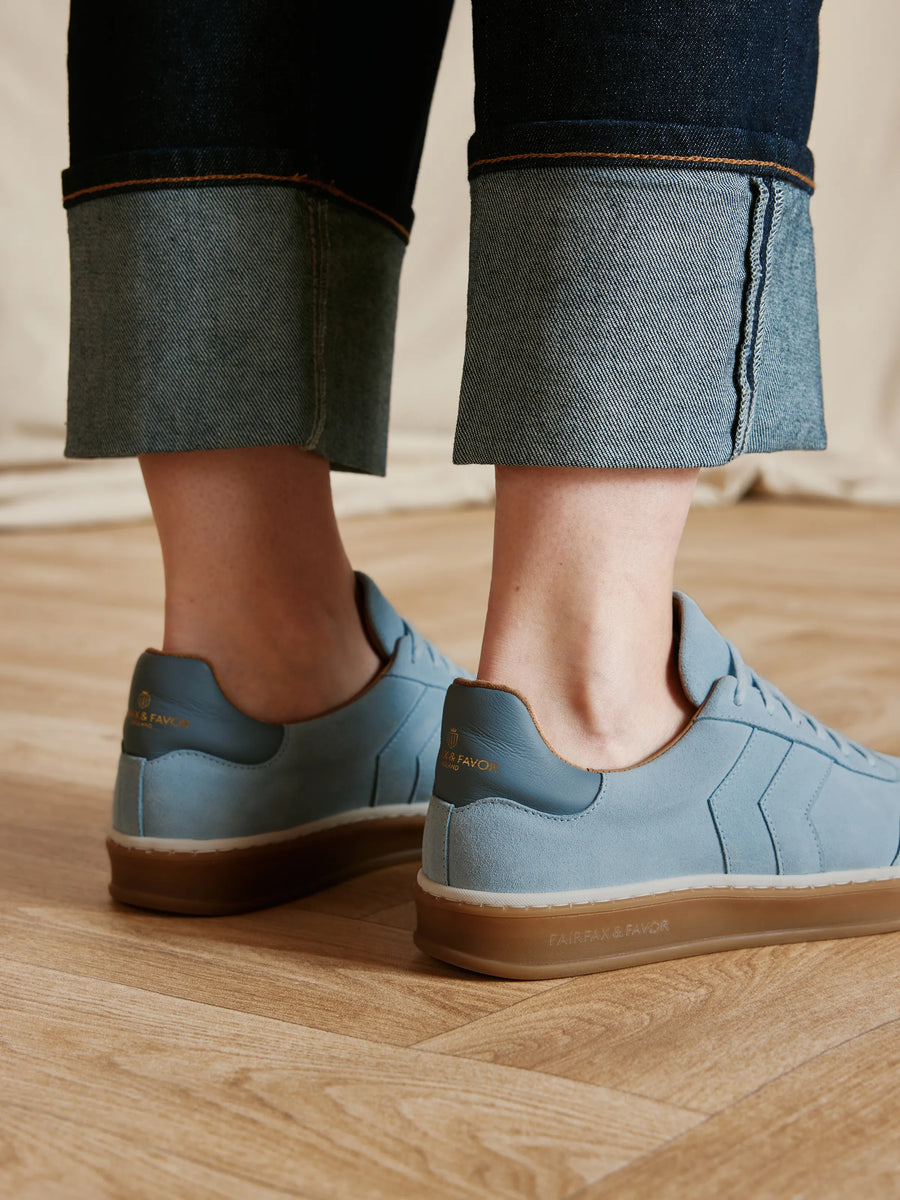 The Kendrick - Women's Trainer - Sky Blue Suede