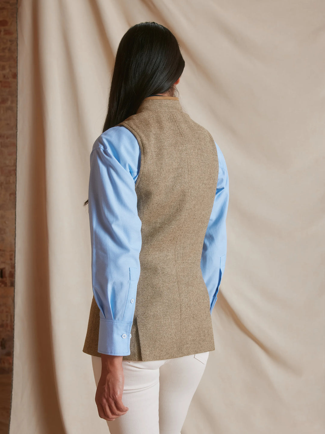 (POS) Madeline Gilet - Taupe Herringbone - Jackets