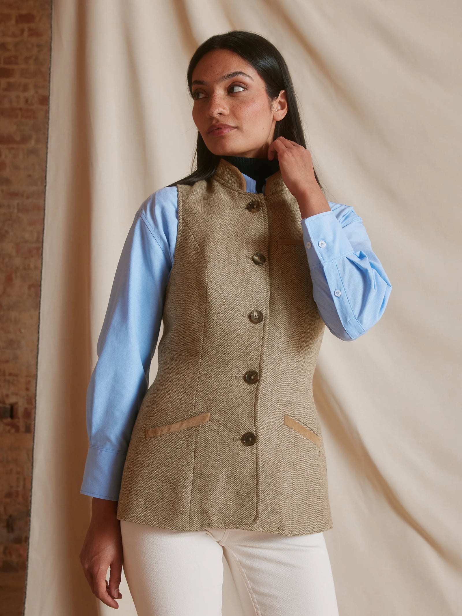 Madeline Gilet Herringbone