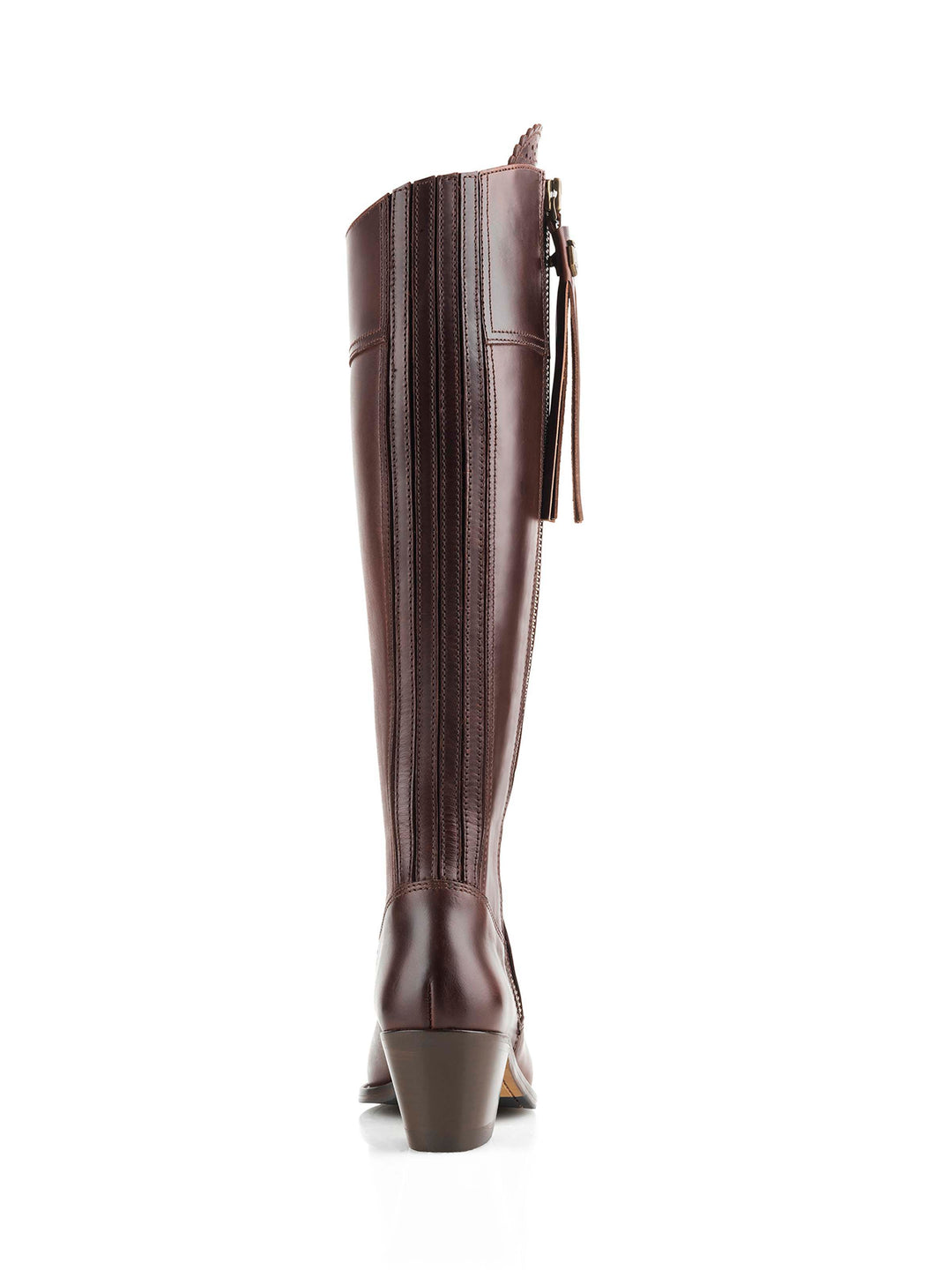 Heeled Regina (Regular Fit) - Mahogany Leather - Tall Boots