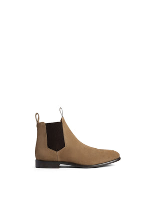 Tall Chelsea - Men's Tall Ankle Boot - Tan Suede | Fairfax & Favor